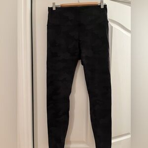 Kids Black Camouflage Leggings